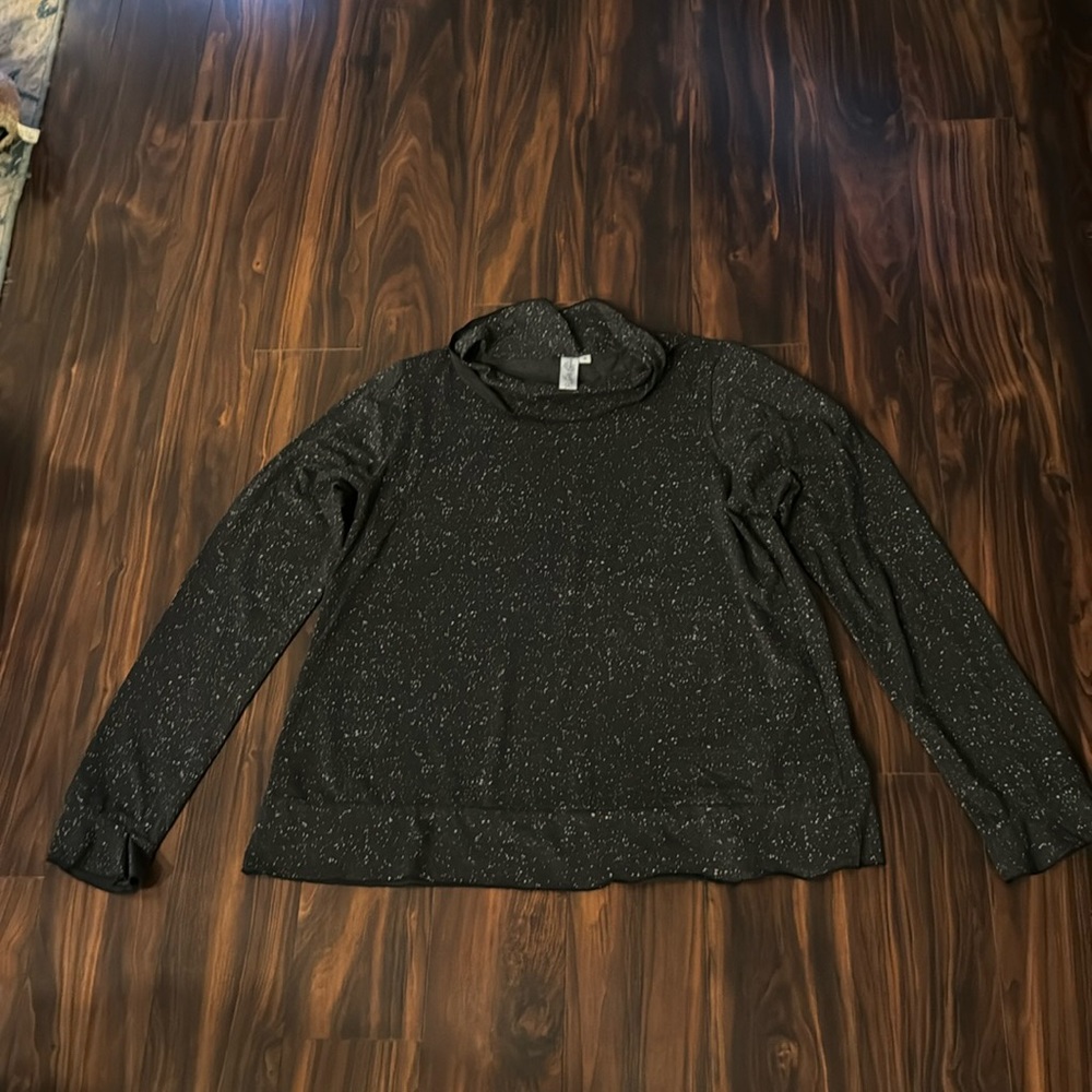Grey Speckled Print Long Sleeve Shirt